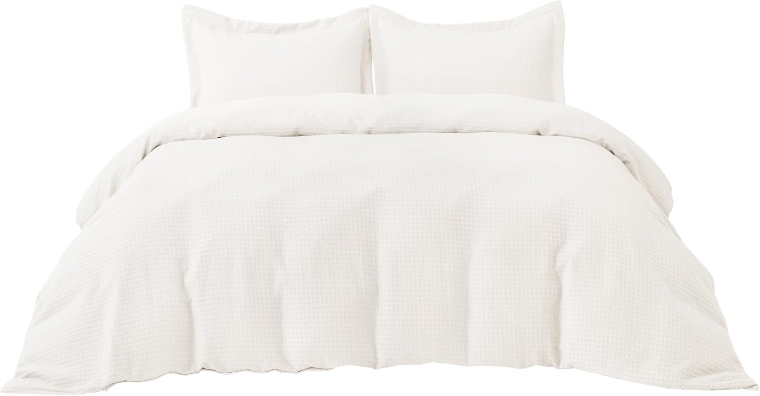 Bedsure Luxury Waffle Duvet Cover Queen Size - Textured Duvet Cover Set, Soft, Breathable Bedding... | Amazon (US)