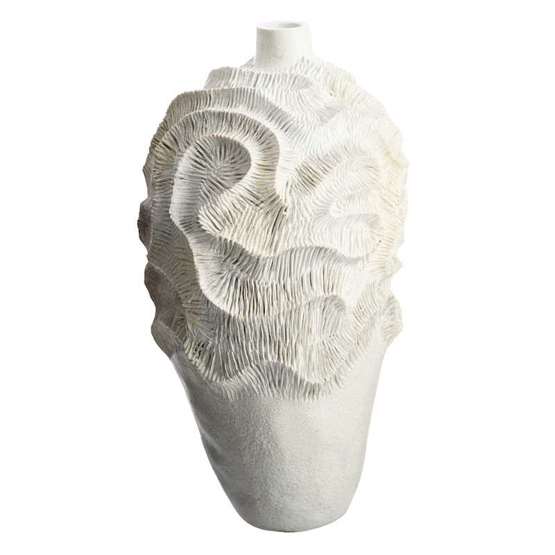 White Coral Bottle Vase, 16" | At Home