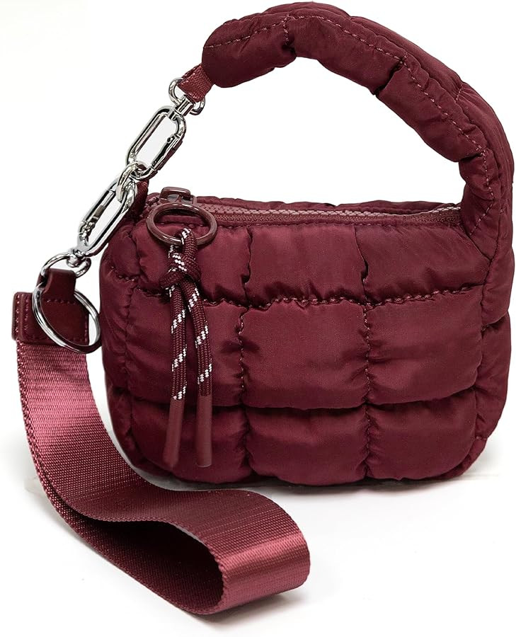 Mini Quilted Puffer Handbags Wristlet Bag Evening Bags for Women | Amazon (US)