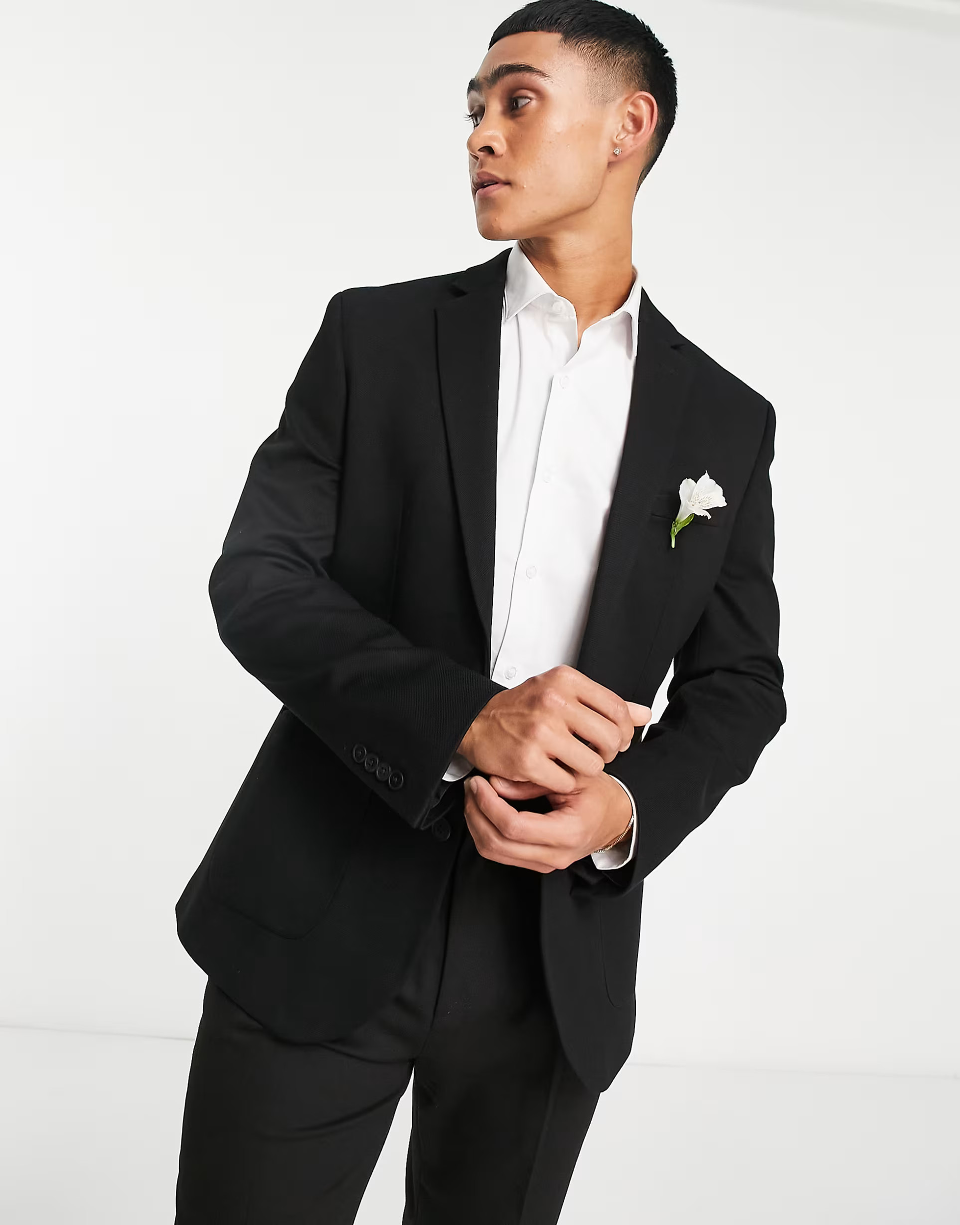 ASOS DESIGN super skinny jersey blazer in black | ASOS (Global)