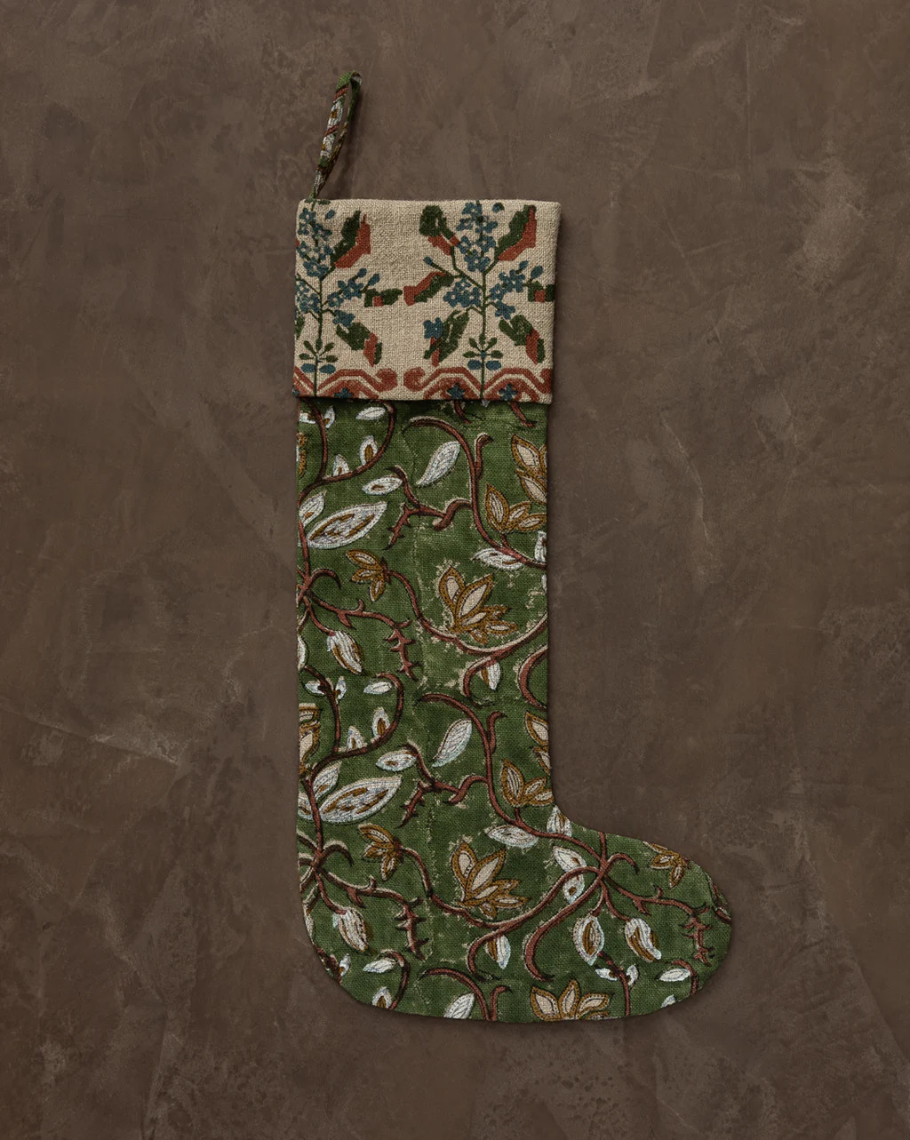 Olive Lotus Stocking | McGee & Co.