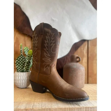 Ariat Women s Boots Heritage Round Toe Western Boots Distressed Brown Size 9.5 | Walmart (US)