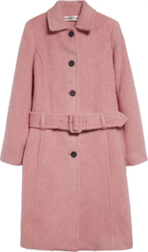 Sandy Liang Norwich Belted Alpaca & Wool Blend Coat | Nordstrom | Nordstrom
