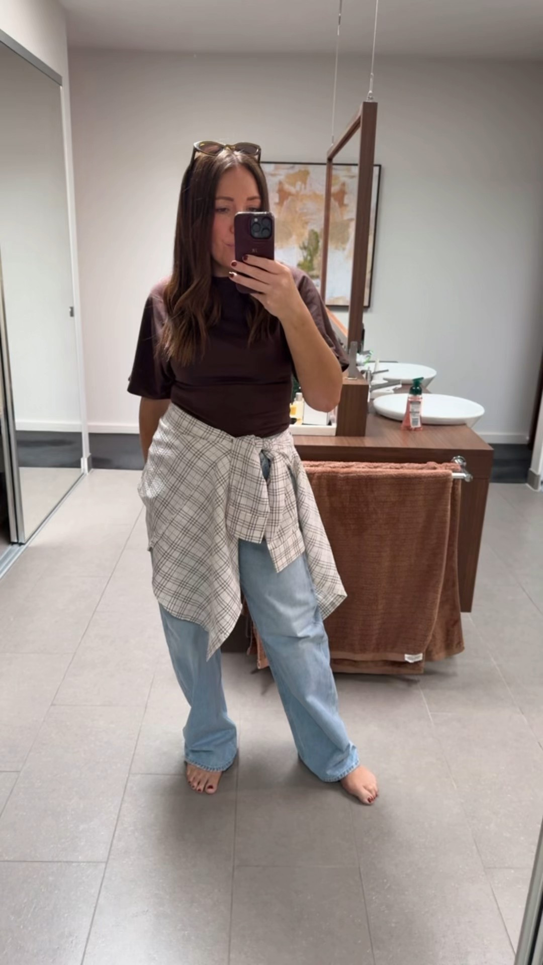 Casual outfit for a family day out 
Tee: Glassons, S
Shirt: Cotton On, size 14
Jeans: COH, size 26 
Sunnies: YSL

I wore sneakers and an oversized tote to finish the look, also tagged.

This shirt is sadly sold out online at cotton on but still in some stores and on Iconic. I’ve sized up heaps as I love that oversized look. 

Tie your shirt off centre for an assymetric look. 

#LTKaustralia #LTKstyletip #LTKfamily