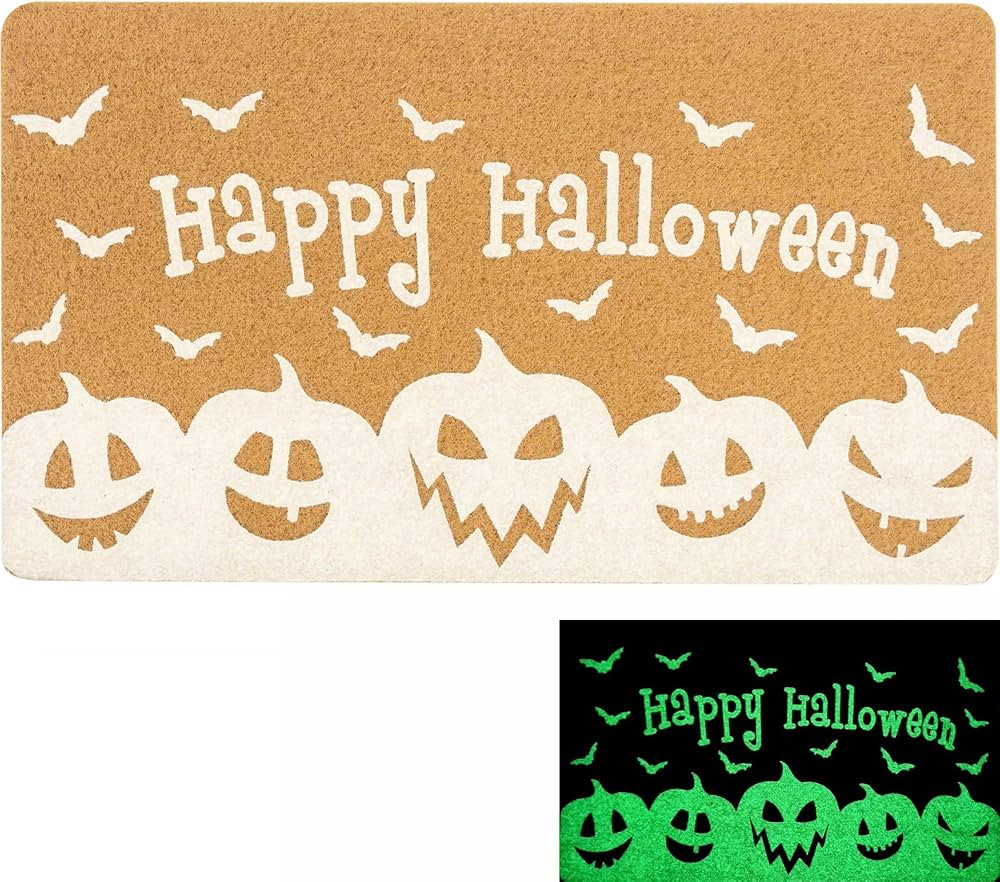 Halloween-Boo-Ghost Welcome-Doormat - Outdoor-Entrance Coir-Non-Slip Fashionable-Mat Indoor Home ... | Amazon (US)