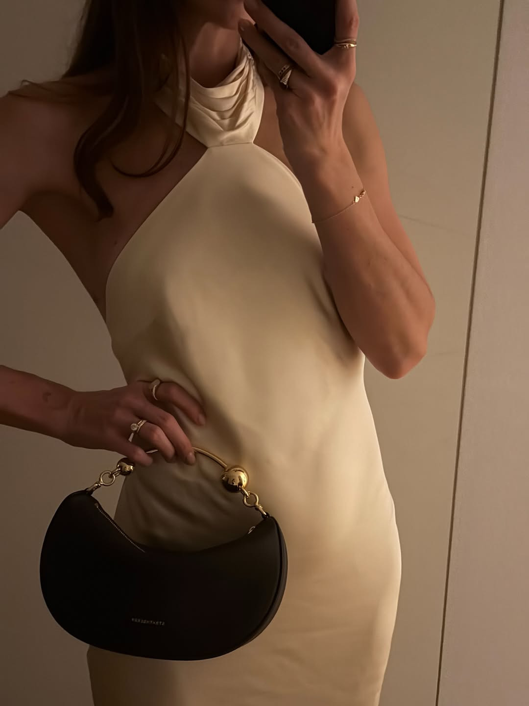 Chic champagne color dress for a chic date night. 

 #LTKgrwm #LTKootd #LTKTravel