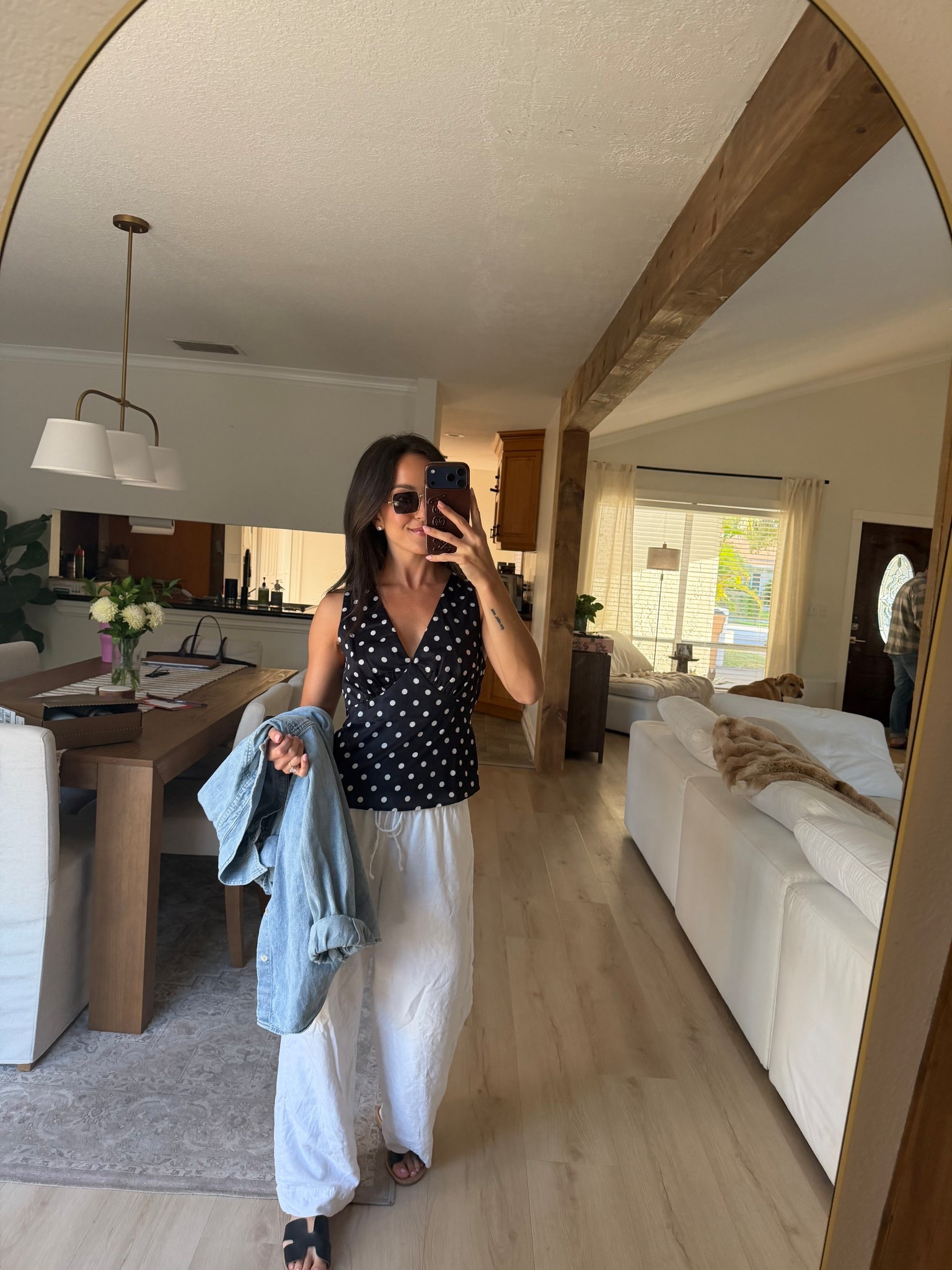 Obsessed with all things polka dots! Cute satin tank and white linen pants for a date night outfit. Spring outfits 2026, vacation outfits 

#LTKgrwm #LTKootd #LTKSeasonal