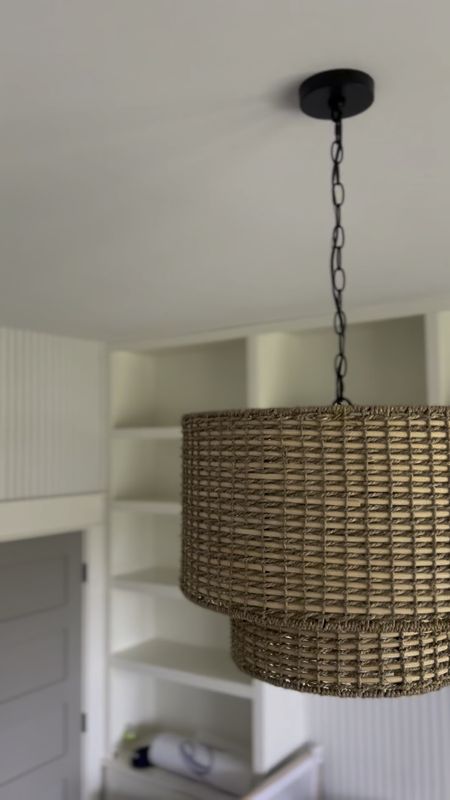 Rattan light fixture pendant, light chandelier Rattan light fixtures chandeliers pendants perfect for nursery dining room bedroom kitchen coastal vibes modern organic transitional farmhouse drum shade ceiling light bamboo jute lighting canopy tiered natural shade chandelier 

#LTKVideo #LTKhome #LTKbaby