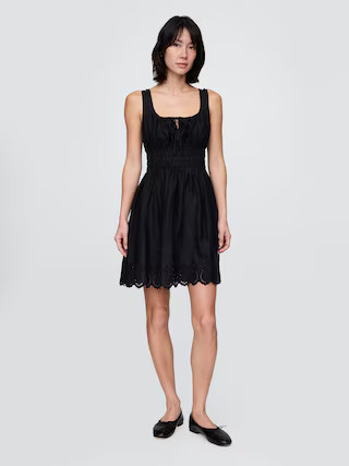 Linen-Blend Smocked Mini Dress | Gap (US)