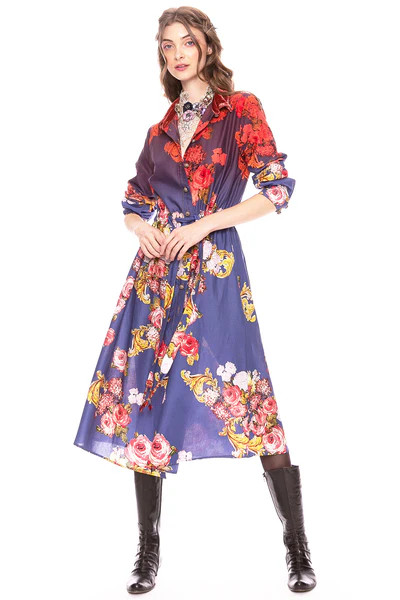 Autumn Blossom Shirt-Dress | Aratta LLC