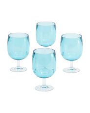 4pk Outdoor Stackable 2 Tone Wine Glasses | Marshalls