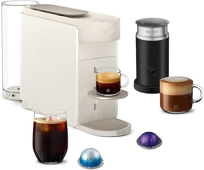 Nespresso Vertuo Up Coffee and Espresso Maker by DeLonghi, White with Aeroccino Milk Frother | Amazon (US)