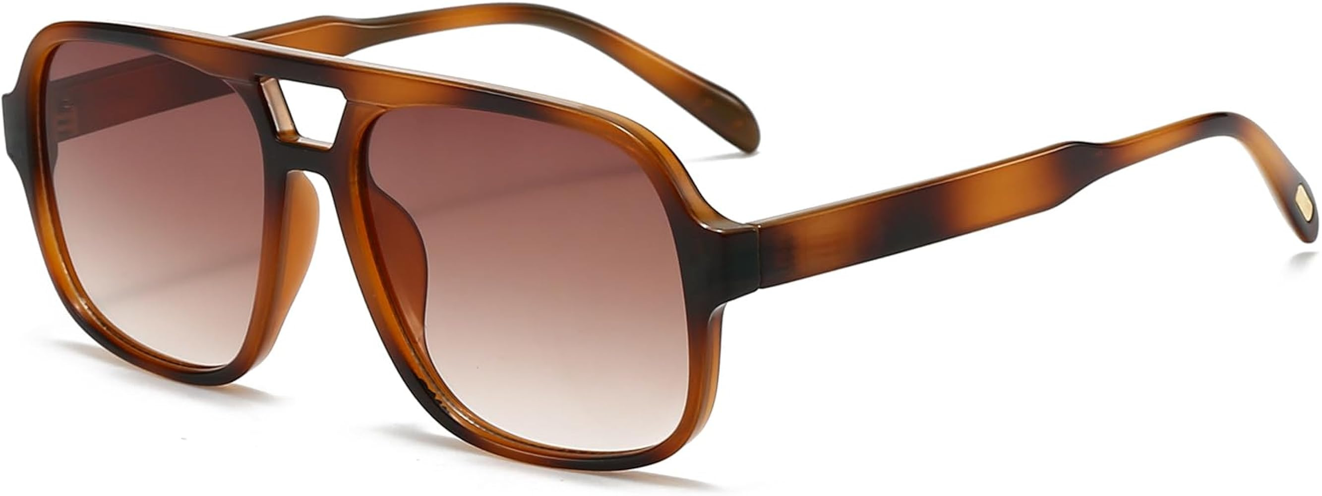 Breaksun Retro Aviator Sunglasses for Women Men Trendy Classic 70s Square Aviator Sun Glasses Vin... | Amazon (US)