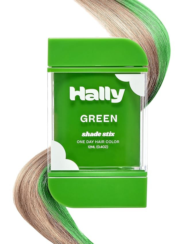 Hally Hair Temporary Hair Color, Shade Stix (Green) - Hair Makeup Accessories for Kids, Teens & A... | Amazon (US)