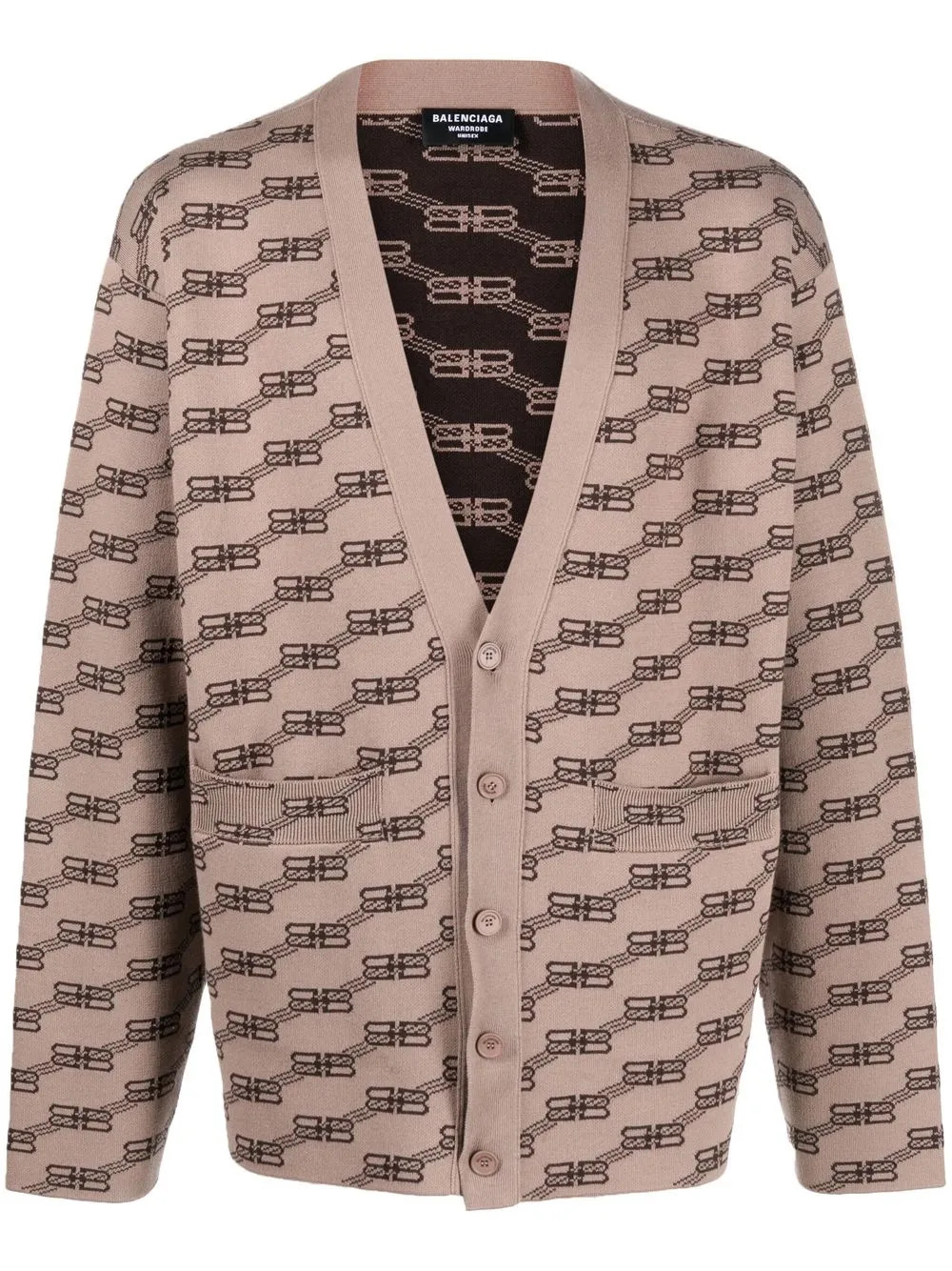Balenciaga Licence V-neck Cardigan - Farfetch | Farfetch Global