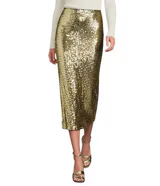J.McLaughlin Kelly Knit Sequin Pencil Midi Skirt | Dillard's | Dillard's