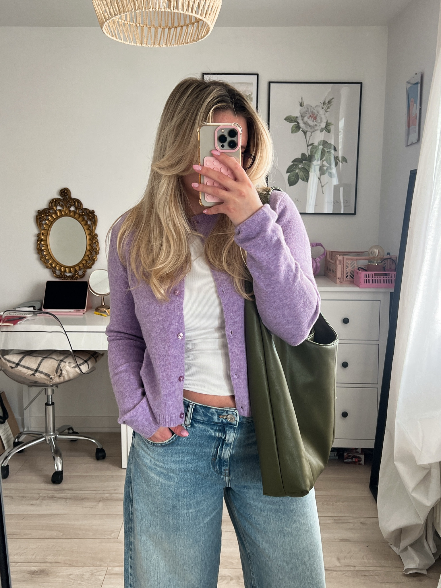 lilac and olive 

#LTKuk #LTKspring #LTKwinter