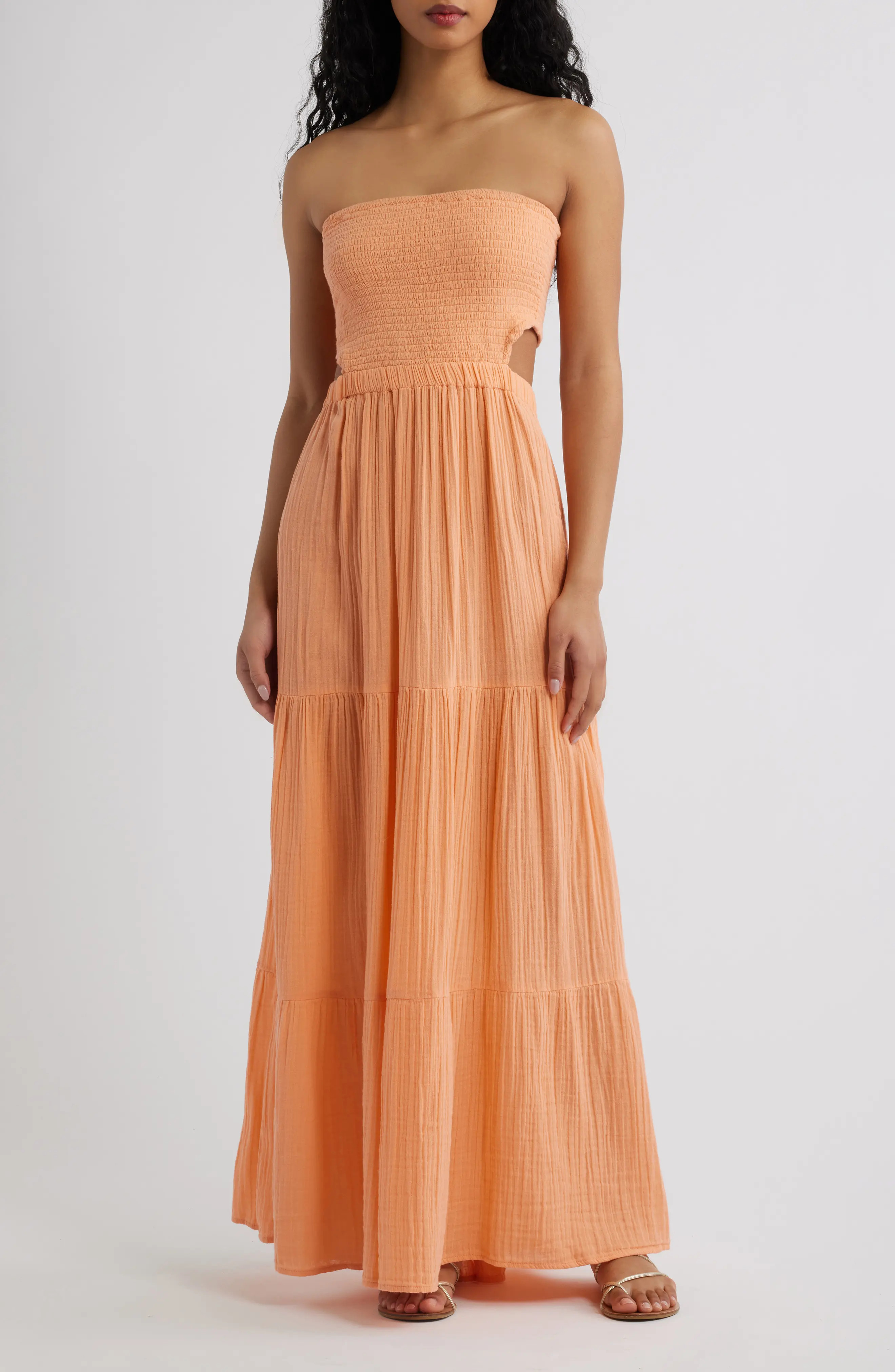 Rip Curl Premium Surf Strapless Cutout Maxi Dress (Women) | Nordstrom | Nordstrom