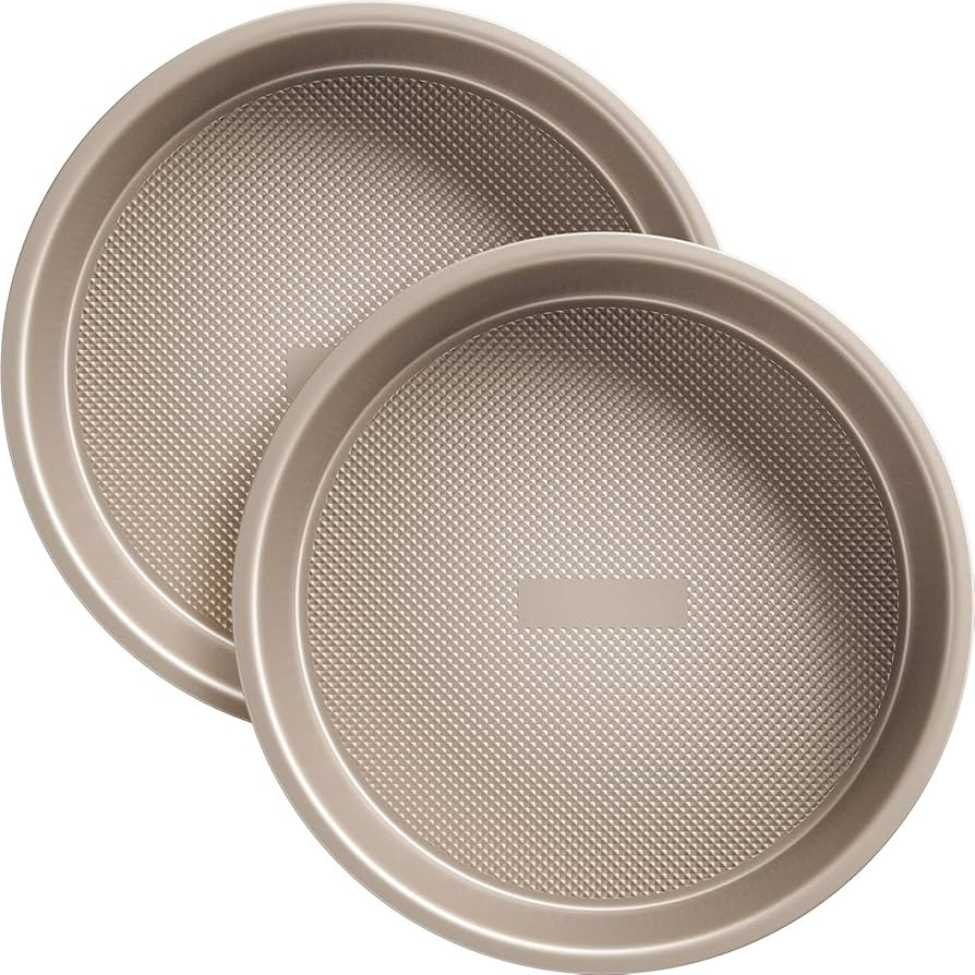 HONGBAKE 9 Inch Round Cake Pan Set of 2, Nonstick Ceramic Coating Cake Molds with Diamond Texture... | Amazon (US)