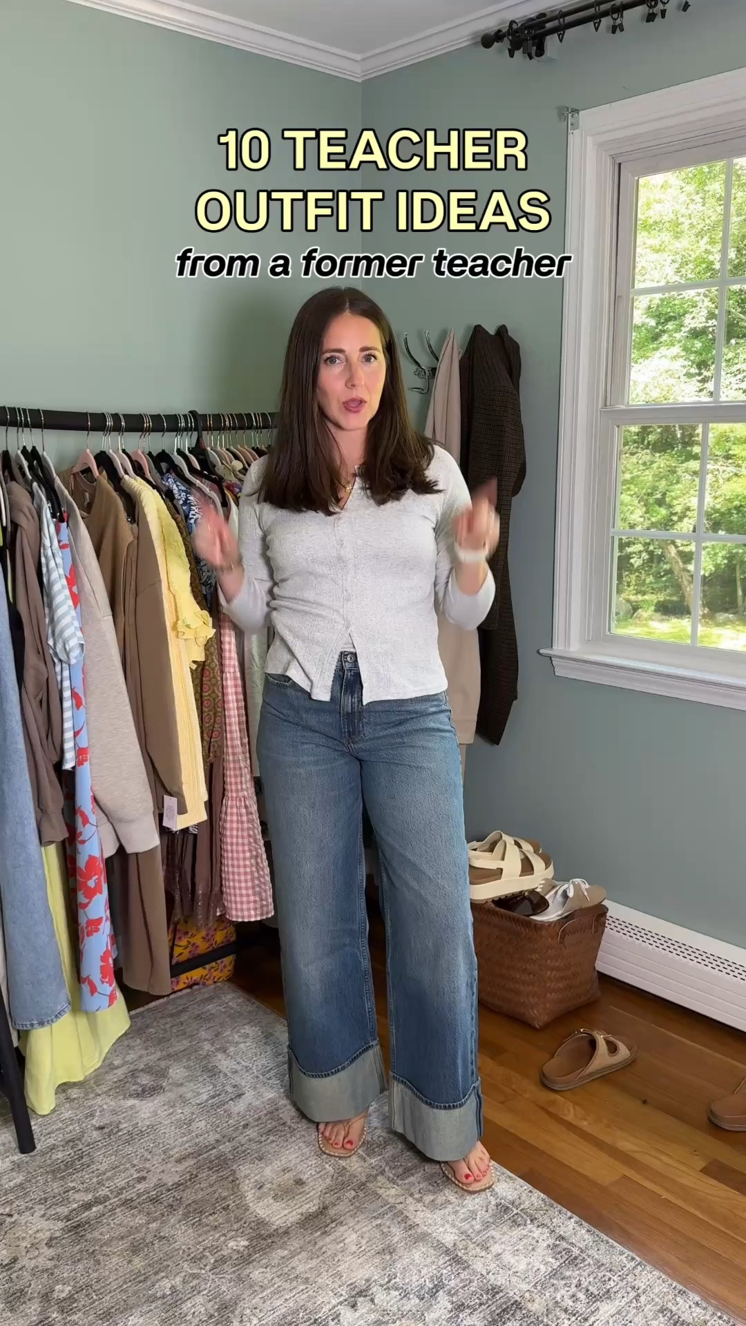TEN TEACHER OUTFIT IDEAS!! Outfits I actually would’ve worn in the classroom when I was a teacher!! 

Outfit 1-
Pants: size small 
Tops: size small 
Outfit 2- 
Dress - size small 
Outfit 3- 
Top - size small 
Pants a size medium 
Outfit 4-
Top - size small 
Pants - size small 
Outfit 5- 
Sweater - size medium
Pants - size medium 
Outfit 6- 
Top - size medium 
Pants - size medium 
Outfit 7-
Top - size medium 
Pants - size 4
Outfit 8-
Dress - size medium 
Outfit 9- 
Set - size medium
Jacket - size medium 
Outfit 10- 
Top - size medium 
Jeans - size 28

#LTKSaleAlert