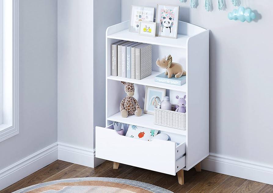 UTEX Kids Bookshelf, Wood Kids Toy Storage Organizer, Children's Bookcases with Storage and Drawer f | Amazon (US)