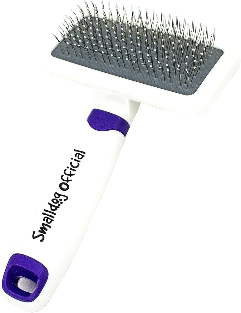 Smalldog Official Dog Hair Brush - Gentle Slicker Brush for Small Dogs & Toy Breeds with Long or ... | Amazon (US)