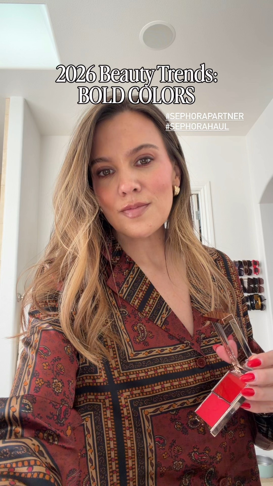 #sephorapartner Bold blushes are a 2026 must. I love how a little color instantly brightens your face and adds dimension without looking overdone! And shopping is easier than ever when you can buy online, pick up in store or get same day delivery! Make sure to join the Beauty Insider Program for even more perks while you shop!  #sephorahaul @sephora

Rhode lip contour- lunge, twist, and lean
Maed-Reckon
Refy cream blush- guava
Huda blush-  intense guava
Charlotte Tilbury blush- pinky glow, peachy glow
Saie powder blush- amor
Ciele blush- berry
Gucci blush- fresh coral, bright ruby
Patrick Ta blush- she’s a doll, she’s the moment, left me on red
Saie liquor blush: poppy, hottie 
Nars blush: exhibit a
Fenty Eau de Parfum
Kayali Vanilla