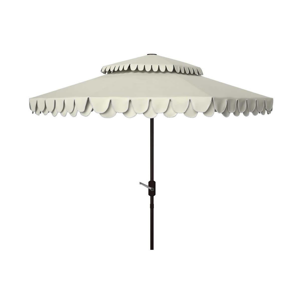 Elegant Valance 9Ft Double Top Patio Outdoor Umbrella  - Safavieh | Target