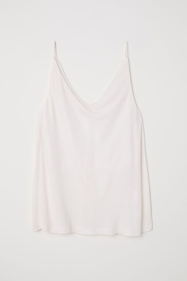 H & M - V-neck Camisole Top - White | H&M (US + CA)