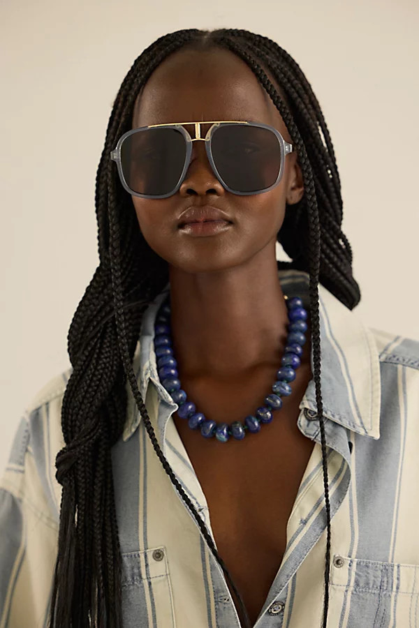 Janis Detail Aviator Sunglasses | Free People (Global - UK&FR Excluded)