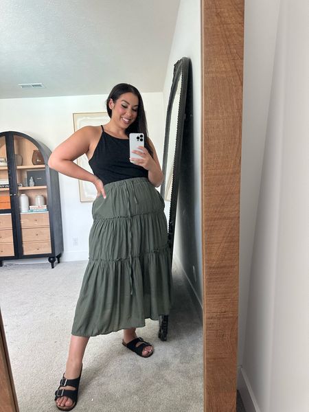 Midsize spring outfit from Walmart! Wearing a large in both but could have sized up to an XL skirt!

Flowy midi skirt, army green, spring curvy style, Walmart fashion, affordable outfit idea 

#LTKmidsize #LTKfindsunder50 #LTKstyletip