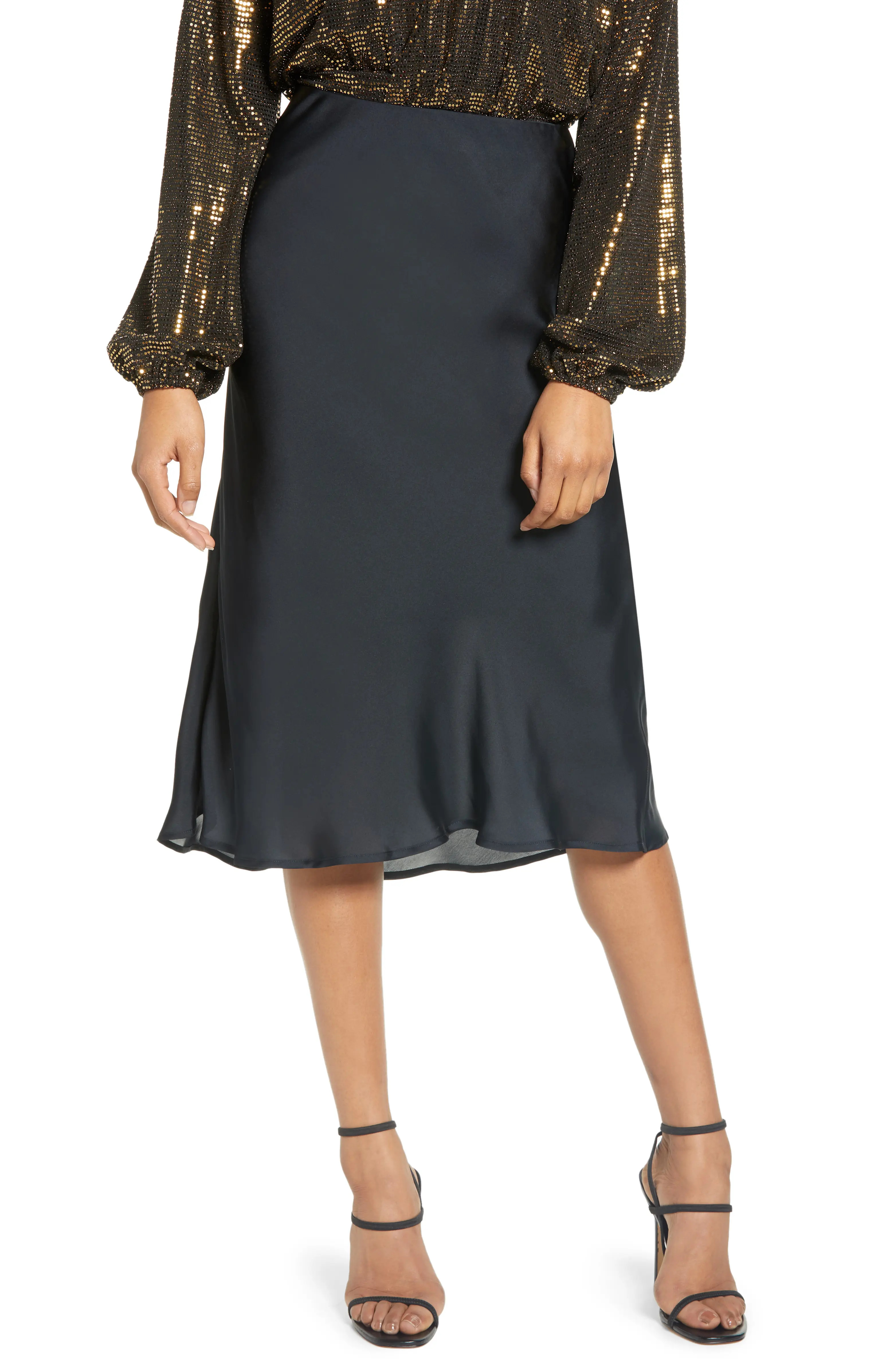 Satin Midi Skirt | Nordstrom