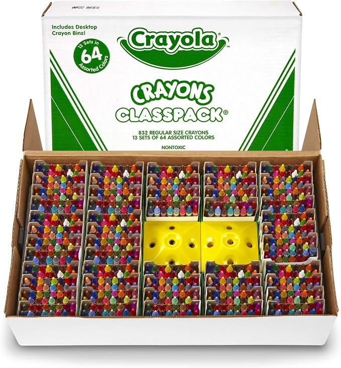 Crayola Crayon Classpack, Reg Size, 64 Colors, Pack of 832 | Amazon (US)