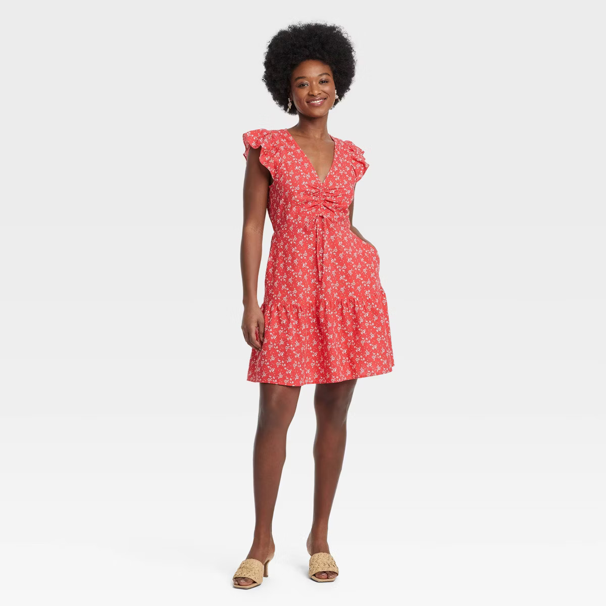 Women's Flutter Short Sleeve Mini Skater Dress - Universal Thread™ | Target