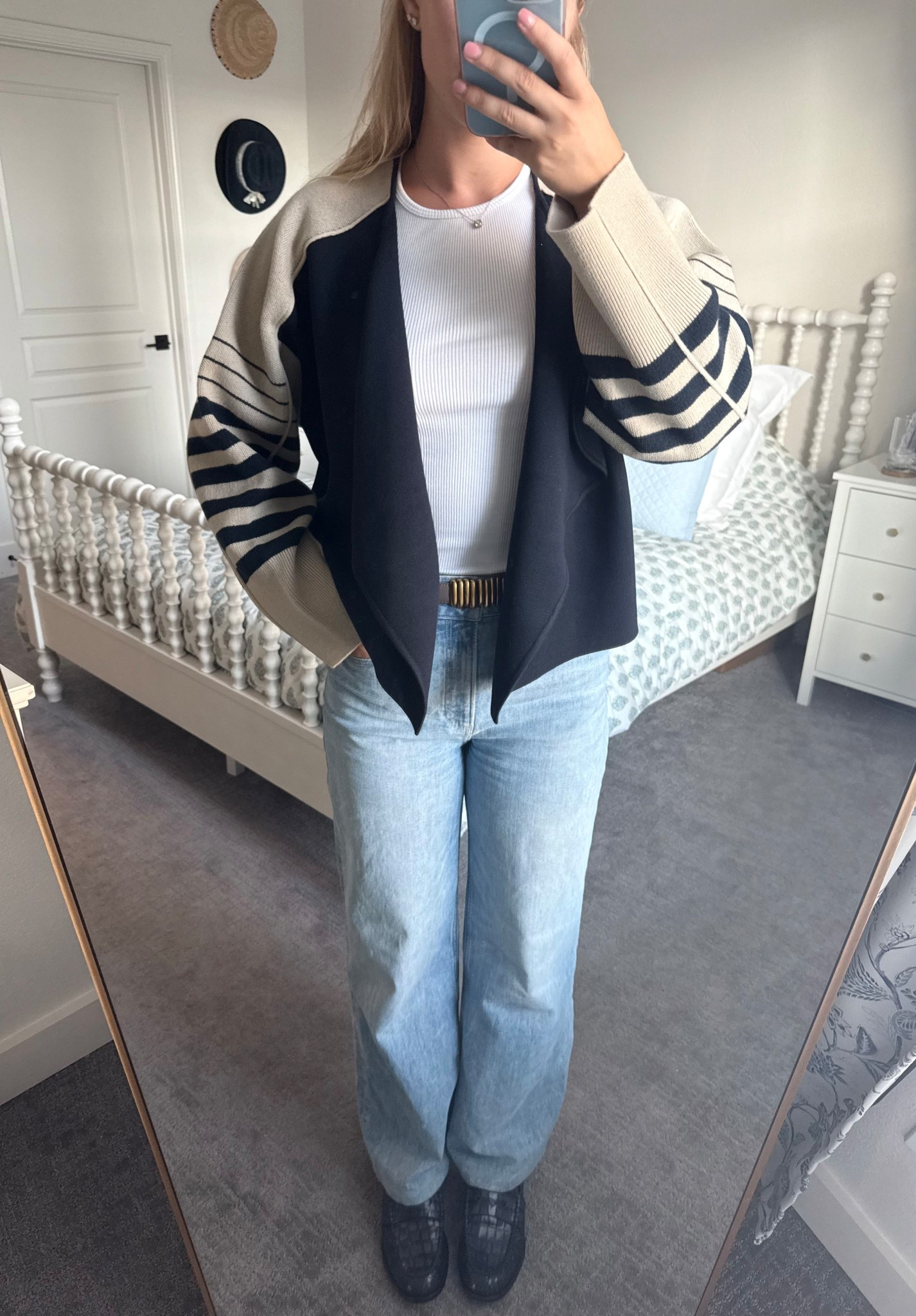 Fall Work Look

Paige jeans
Light wash jeans
Wide leg jeans
High waisted jeans
Rag and bone shoes
Rag and bone loafers
Rag & bone
White tank
Tank top
Basic tank
Tan belt
Beige belt
Gold belt
Tan and gold belt
Office casual
Fall work outfit
Cute casual outfit
Easy work outfit
Office style
BOSS Fudama Asymmetric Cardigan
Rent the runway
Boss cardigan
Navy cardigan
Navy sweater
Striped cardigan
Striped sweater
Blue striped sweater
Fall outfit
Fall style
Winter outfit
winter style
Warm sweater
Warm cardigan
Cozy sweater
Open cardigan

#LTKStyleTip #LTKWorkwear