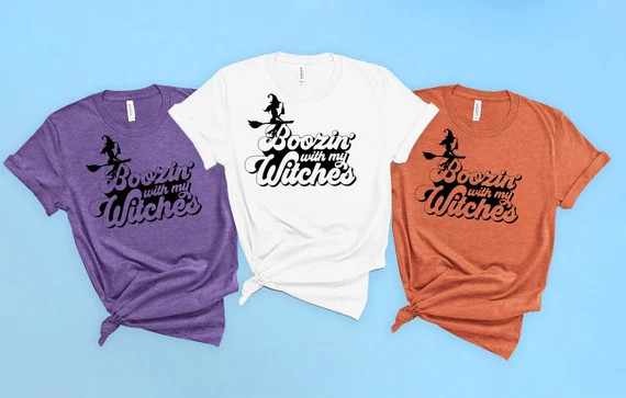 Bachelorette Party Shirts Boozin' With My Witches Unisex - Etsy | Etsy (US)