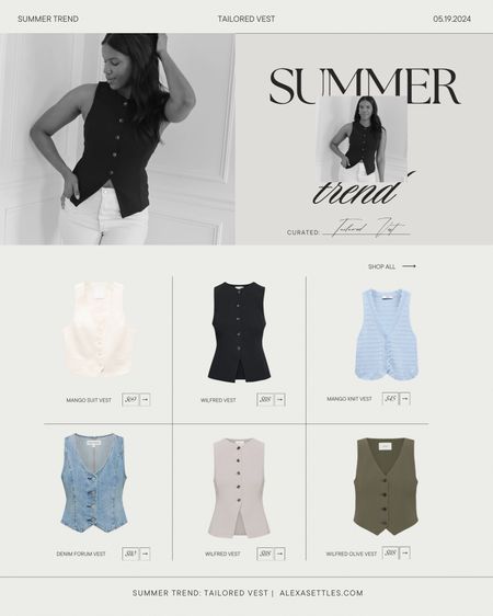 summer trend: the tailored vest 

#LTKfindsunder100 #LTKstyletip