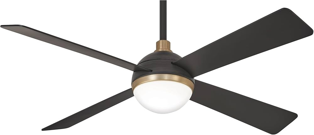 MINKA-AIRE F623L-BC/SBR Orb 54 Inch Ceiling Fan with Integrated 16W LED Light, Black Brushed Carb... | Amazon (US)