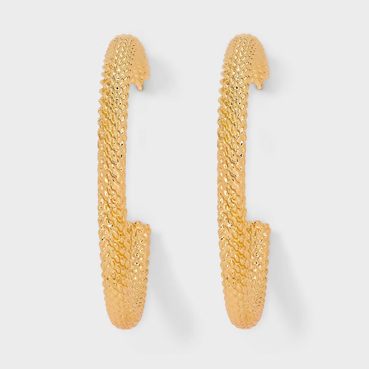Textured Hoop Earrings - A New Day™ Metallic Gold: Hypoallergenic, Nickel-Free, Post Closure | Target