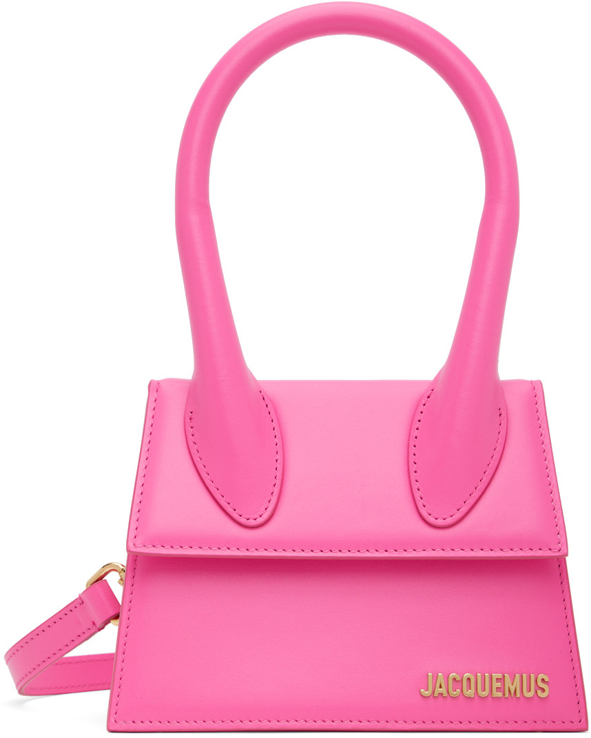 JACQUEMUS Pink Le Papier 'Le Chiquito Moyen' Bag | SSENSE