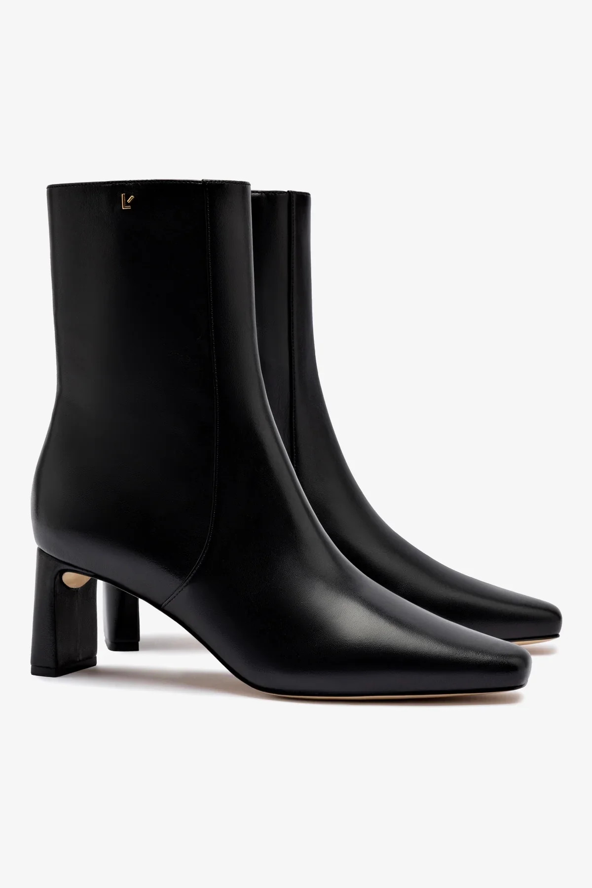 Alexis Bootie In Black Leather | Larroude