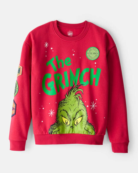 Carter's Adult Christmas Dr. Seuss™ The Grinch Pullover Sweatshirt - Red XS Red | Carter's Inc