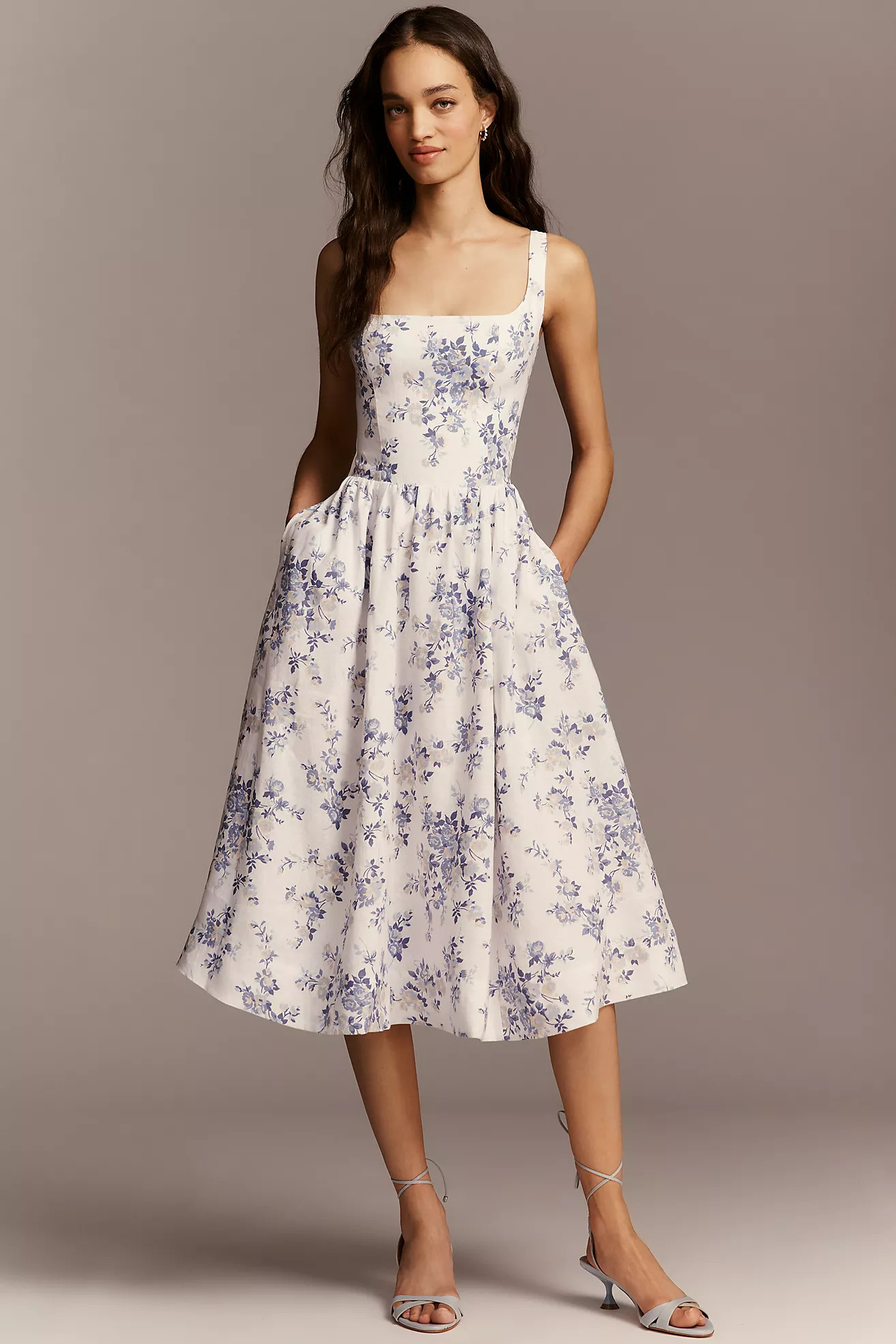 Reformation Janu Linen Midi Dress | Anthropologie (US)