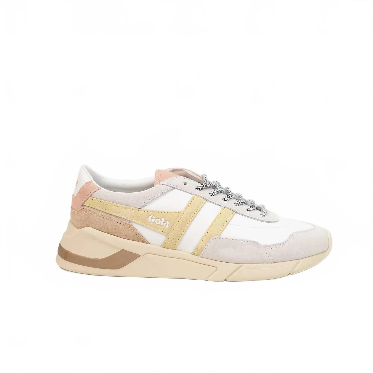 Women's Eclipse Pure Sneakers In White/lemon/pearl Pink | Shop Simon