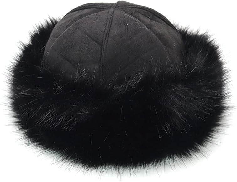 Rongchuang Faux Fur Trimmed Winter Hat for Women,Classy Russian Cossack Hat with Fleece for Trave... | Amazon (UK)