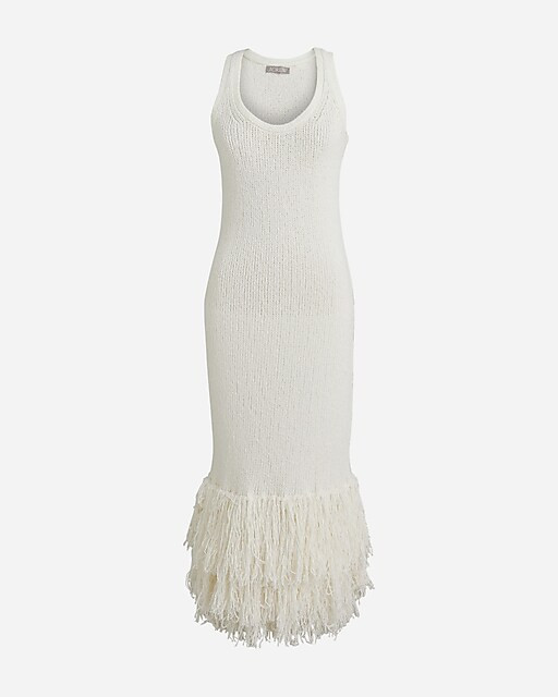 Fringe-trim sweater-dress | J. Crew US