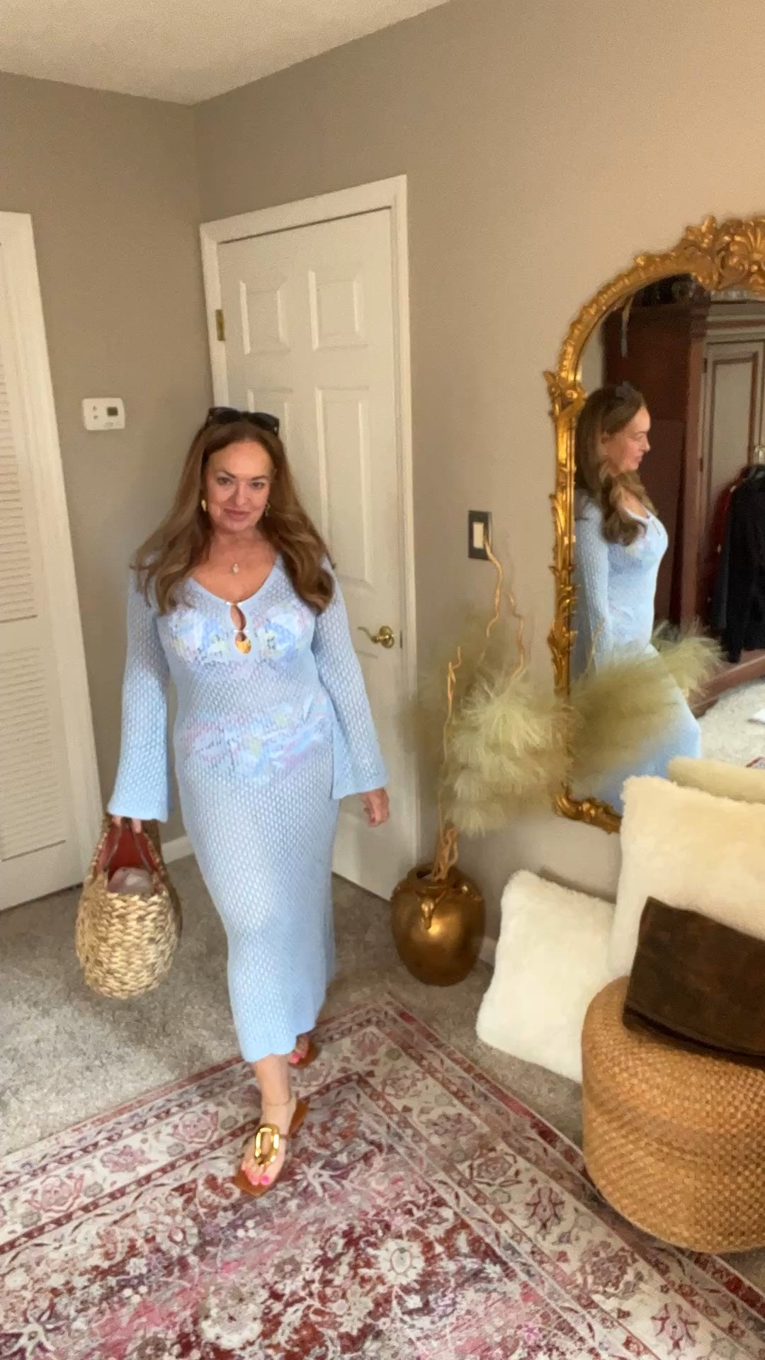 Long sleeve pearl closure crochet swimsuit cover up. So elegant and perfect coverage. Available in many colors. 

#LTKSeasonal #LTKOver40 #LTKTravel