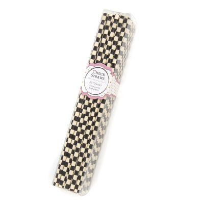 Check Straws - Black & White | MacKenzie-Childs