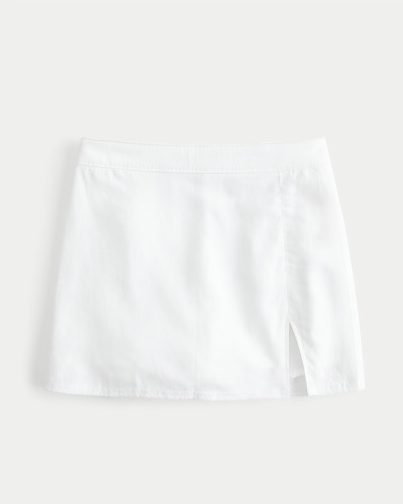 Linen Blend Mini Skort | Hollister (US)
