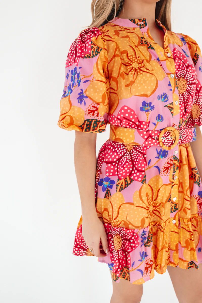 The Emerson Belted Dress - Multi | The Impeccable Pig